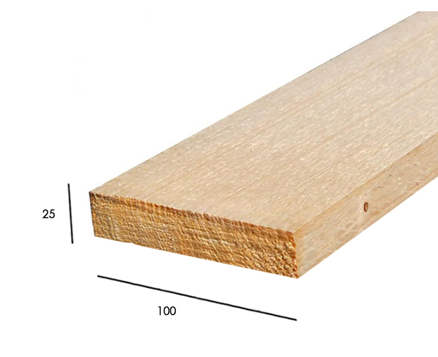 обрезная доска 25*100*3000