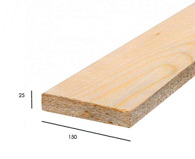 обрезная доска 25*150*6000